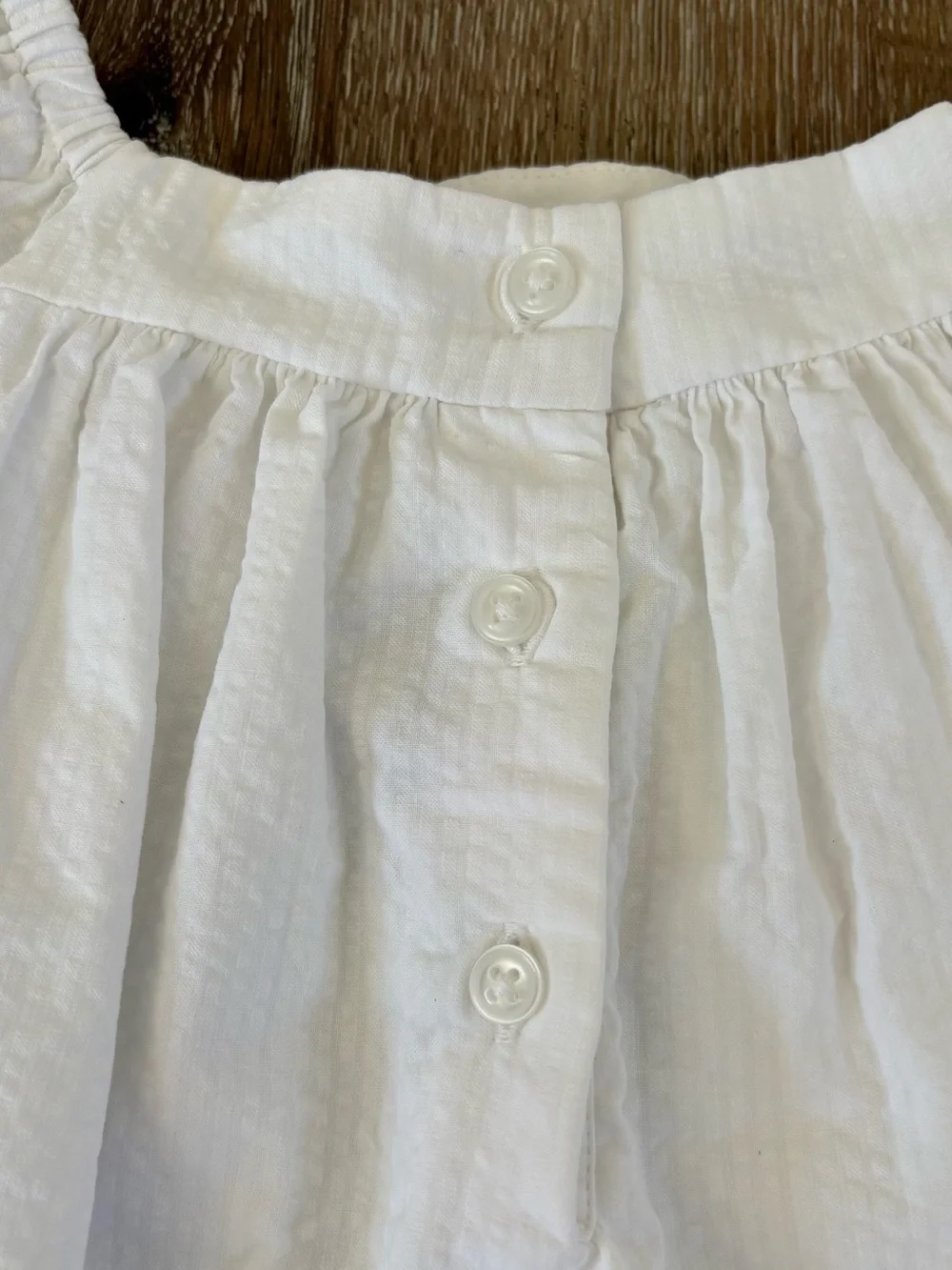 NWOT Janie and Jack White Flutter Sleeve Cotton Seersucker Top Sz: 4T | Summer